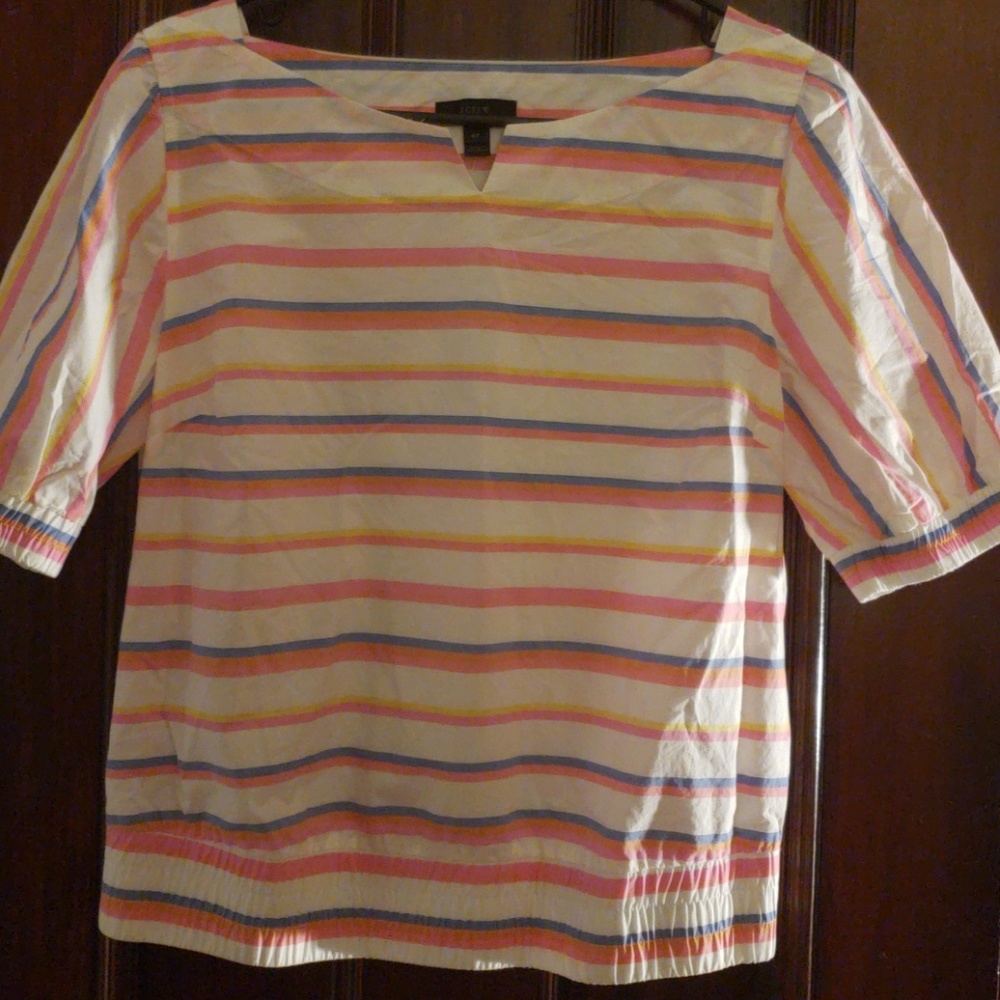 Striped J Crew crop top